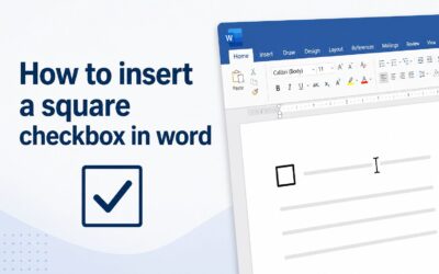 How to Insert a Square Checkbox in Word in 3 Easy Ways