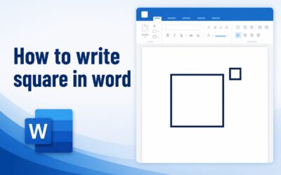 How to Write Square in Word: Easy Step-by-Step Guide