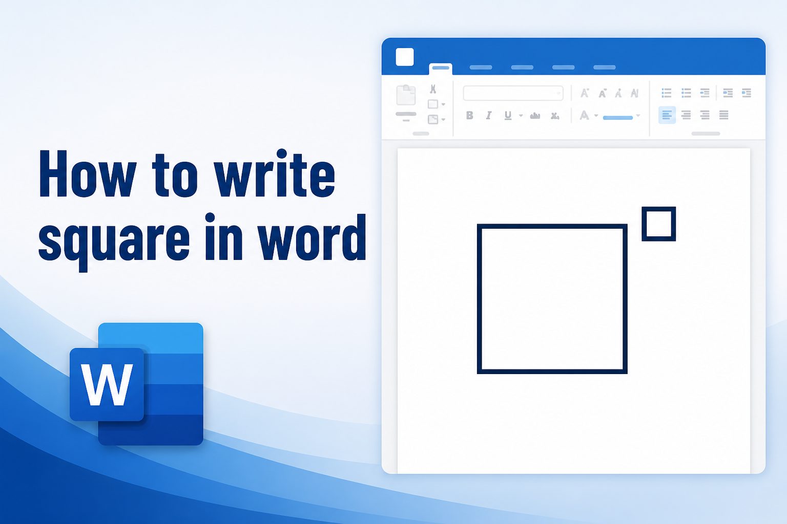 How to write a square symbol in Word